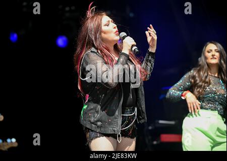 25. Juni 2022, Leeds, South Yorkshire, USA: Tiffany , Auftritt beim Lets Rock Leeds 80s Festival , Großbritannien , 25.06.2022 (Bildquelle: © Robin Burns/ZUMA Press Wire) Stockfoto