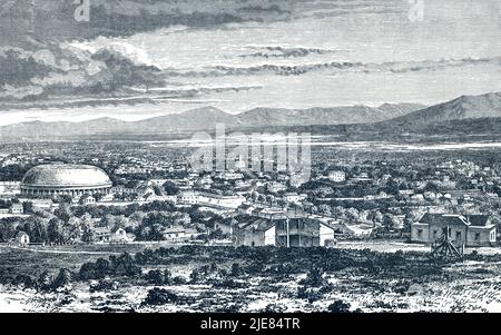 Salt Lake City, Utah, Blick Auf Die Skyline Des Mormon Temple Stockfoto