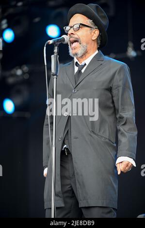 Jo Boxers , Auftritt beim Lets Rock Leeds 80s Festival , Großbritannien , 25.06.2022 Stockfoto