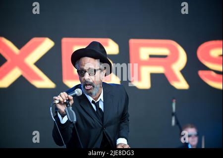 Jo Boxers , Auftritt beim Lets Rock Leeds 80s Festival , Großbritannien , 25.06.2022 Stockfoto