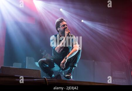 Sedgefield, County Durham, Großbritannien Samstag, 18. August 2018. Kaiser Chiefs schließen den ersten Tag des Hardwick Live FestivalCredit: Tracy Daniel/Alamy Stockfoto