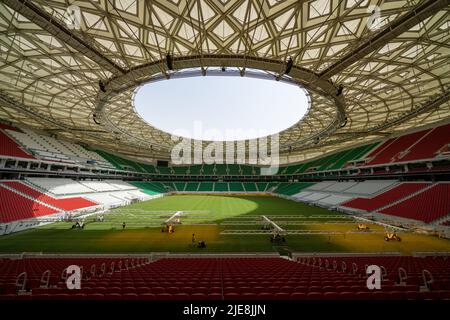 Al Thumama Stadium , eine Arena mit 40.000 Sitzplätzen und eines der 8 Stadien der FIFA Fußball-Weltmeisterschaft Katar 2022 Stockfoto