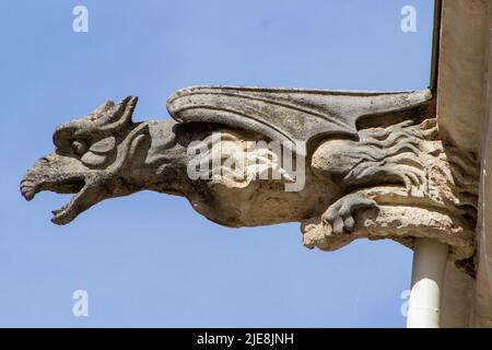 Nancy, Frankreich, 18. April 2022. Der Wasserspeier der Saint Epvre Basilica of Nancy ist eine extravagante Basilika im gotischen Stil Stockfoto