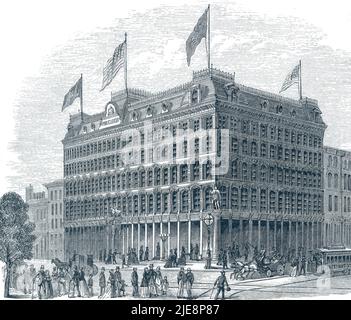 Public Ledger Building Philadelphia Zeitungsgebäude im 19.. Jahrhundert Stockfoto