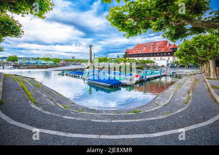 Stadt Konstanz am Bodensee malerische Aussicht auf das Wasser, Bayern Region Deutschland Stockfoto
