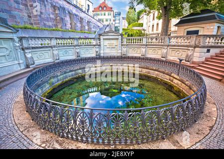 Quelle der Donau in Donaueschingen, Schwarzwald, Baden-Württemberg, Deutschland Stockfoto