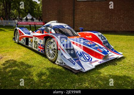 2008 Lola MG EX265C Le Mans Rennwagen auf dem Bicester Scramble am 19.. Juni 2022 ausgestellt Stockfoto