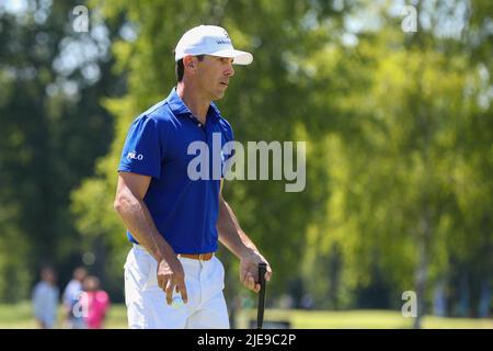 München, Deutschland. 26.. Juni 2022. Golf: European Tour, BMW International Open, 4. Runden, Männer im Golfclub München Eichenried. Billy Horschel aus den USA. Quelle: Christian Kolbert/dpa/Alamy Live News Stockfoto