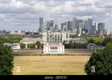 London, 26.. Juni 2022. Wetter in Großbritannien. Sonniger Sommer ​at im London Greenwich Park am Sonntag, südöstlich von London, England. Quelle: Xiu Bao/Alamy Live News Stockfoto