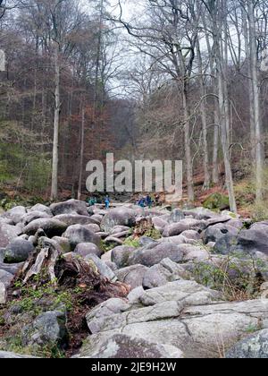 Felsenmeer in Lautertal (Odenwald/Deutschland) Stockfoto