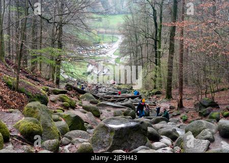 Felsenmeer in Lautertal (Odenwald/Deutschland) Stockfoto