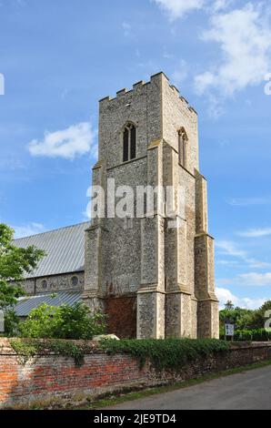 St Mary's Church, Old Hunstanton, Norfolk, England, Großbritannien Stockfoto