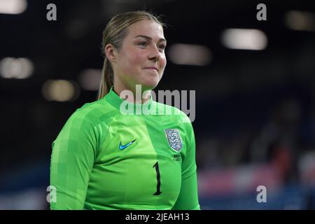 Leeds, Großbritannien. 24.. Juni 2022. LEEDS, GROSSBRITANNIEN. JUN 24. Englands Mary Earps während des Internationalen Freundschaftsspiel zwischen England Women und den Niederlanden in der Elland Road, Leeds am Freitag, 24.. Juni 2022. (Kredit: Scott Llewellyn | MI Nachrichten) Kredit: MI Nachrichten & Sport /Alamy Live Nachrichten Stockfoto