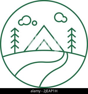 Camping Symbol Logo Design Illustration Vorlage Vektor Stock Vektor