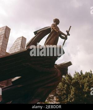 MONUMENTO AL ANGEL CAIDO CONOCIDO COMO EL MONUMENTO A FRANCO - INAUGURADO EN 1966. Autor: Juan de Avalos y Taborda. Lage: AUSSEN. SANTA CRUZ DE TENERIFFA. TENERIFFA. SPANIEN. FRANCISCO FRANCO BAHAMONDE (1892-1975). Stockfoto