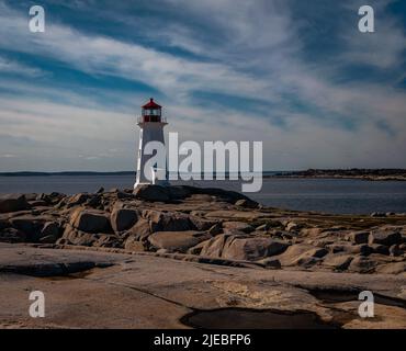 peggys Point Leuchtturm in Peggy's Cove Nova Scotia Stockfoto