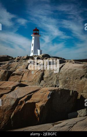 peggys Point Leuchtturm in Peggy's Cove Nova Scotia Stockfoto