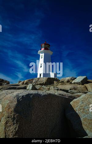 peggys Point Leuchtturm in Peggy's Cove Nova Scotia Stockfoto