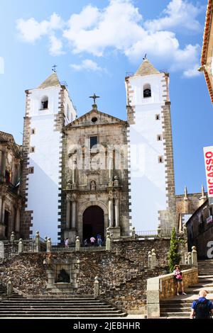 Die Altstadt von Caceres ist das wichtigste Zentrum der zivilen und religiösen Architektur für den spanischen Renaissance-Stil Stockfoto