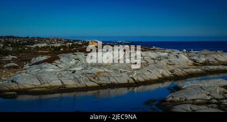 Leuchtturmweg bei peggys Cove Nova scotia Stockfoto