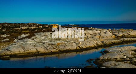 Leuchtturmweg bei peggys Cove Nova scotia Stockfoto