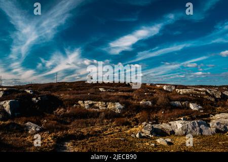 Leuchtturmweg bei peggys Cove Nova scotia Stockfoto