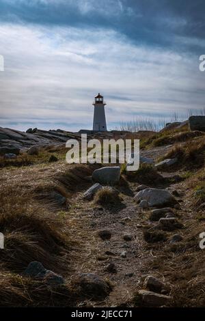 peggys Point Leuchtturm in Peggy's Cove Nova Scotia Stockfoto