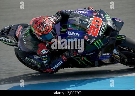 06/26/2022, TT Circuit Assen, Assen, Dutch Grand Prix 2022, auf dem Bild Fabio Quartararo aus Frankreich, Monster Energy Yamaha MotoGP Stockfoto