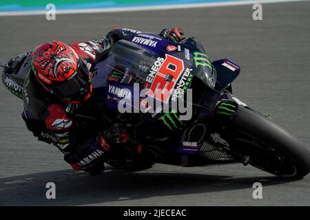 06/26/2022, TT Circuit Assen, Assen, Dutch Grand Prix 2022, auf dem Bild Fabio Quartararo aus Frankreich, Monster Energy Yamaha MotoGP Stockfoto