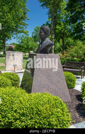 Eureka, Illinois - der Ronald Reagan Peace Garden am Eureka College. Reagan absolvierte das Eureka College mit einem C-Durchschnitt im Jahr 1932 und später becam Stockfoto