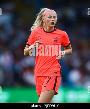 Leeds, England, 24.. Juni 2022. Chloe Kelly aus England beim Freundschaftsspiel der Women's International in der Elland Road, Leeds. Bildnachweis sollte lauten: Isaac Parkin / Sportimage Stockfoto