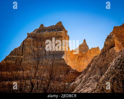 Entlang des Door Trail im Badlands National Park in South Dakota Stockfoto