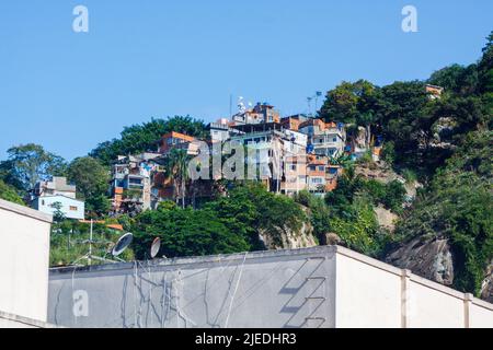 Cantagalo Hill in Rio de Janeiro. Stockfoto