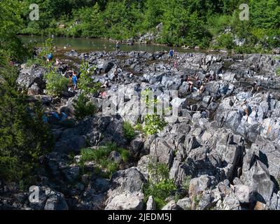 Menschen im Shut-ins State Park von Johnson Stockfoto