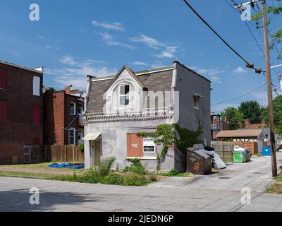 Wohngebäude in der Südstadt St. Louis Stockfoto