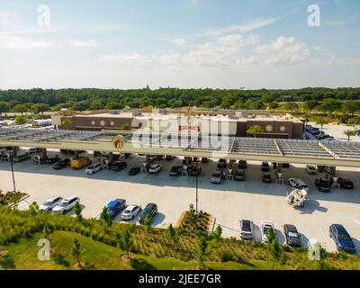 Buc-ee's St Augustine Florida USA Luftdrohnenfoto Stockfoto