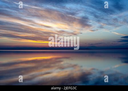 Sonnenuntergang am Neusiedlersee 1 Stockfoto