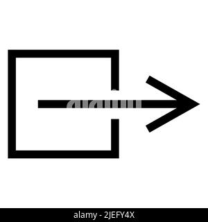 Ausgang Nicht-Elektrisches Symbolschild, Vektorgrafik, Auf Weißem Hintergrund Isolieren. EPS10 Stock Vektor