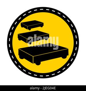 PSA-Symbol. Symbol für Paint Trolley Parking auf weißem Hintergrund isolieren, Vektorgrafik Stock Vektor