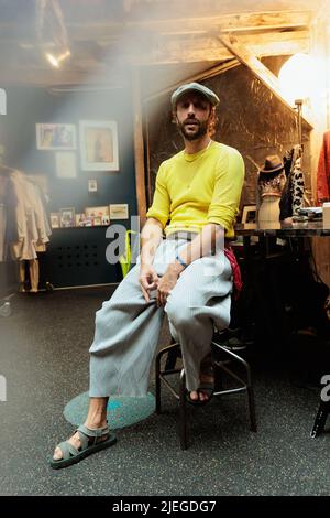 Private Happening von Stephane Ashpool, Rue Cave, Paris, Frankreich am 25. Juni 2022. Musik, Show für die Capsule Kollektion, während der Paris Menswear Fashion Week. Foto von Lea Rener/ABACAPRESS.COM Stockfoto