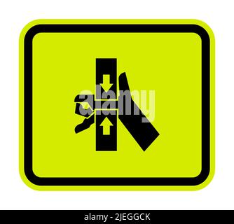 Hand Crush Force von oben und unten Symbol Zeichen isolieren auf weißem Hintergrund, Vektor-Illustration Stock Vektor