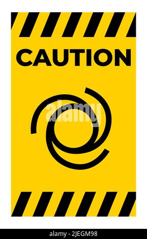 Vorsicht beim automatischen Start-Symbol-Zeichen Isolieren auf weißem Hintergrund, Vektorgrafik EPS.10 Stock Vektor