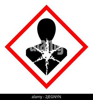 Längerfristige Gesundheitsgefahr, GHS-Gefahrenpiktogramm Isolat auf weißem Hintergrund, Vektorgrafik EPS.10 Stock Vektor