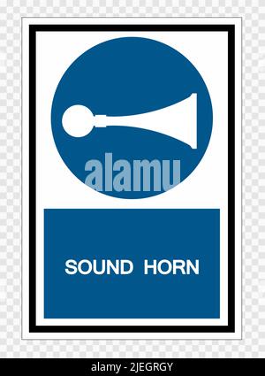 Sound Horn Symbol Zeichen Isolieren auf transparentem Hintergrund, Vektor-Illustration Stock Vektor