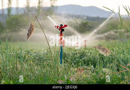 Ein Bild der Brunnen auf, aufgenommen mit selektivem Fokus. Stockfoto