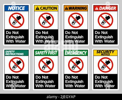 Löschen Sie Nicht Mit Dem Wassersymbol Auf Weißem Hintergrund Stock Vektor