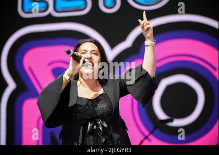 Urban Cookie Collective , Auftritt beim Lets Rock Leeds 80s Festival , Großbritannien , 25.06.2022 Stockfoto