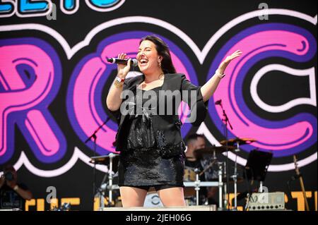 Urban Cookie Collective , Auftritt beim Lets Rock Leeds 80s Festival , Großbritannien , 25.06.2022 Stockfoto