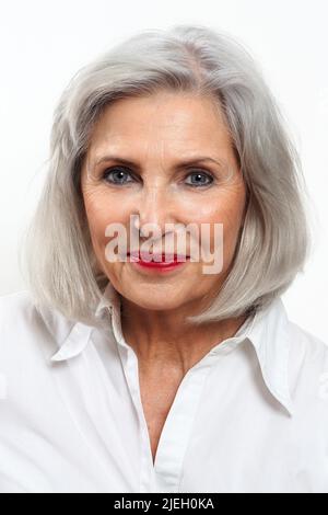 Attraktive Seniorin, Porträt, 60, 65, 70, Years Stockfoto