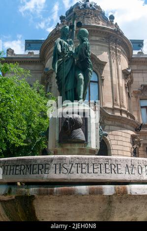 Wenckheim Palace, Palace Quarter, District VIII, Budapest, Hungary die Hauptniederlassung der Metropolitan Ervin Szabó Library befindet sich im 19.. Jahrhundert Stockfoto